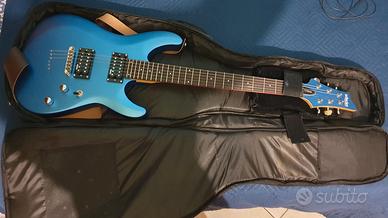 Chitarra elettrica Deluxe blu + Amp + Accessori