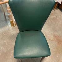 Sedie in pelle verde n°3