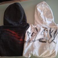 2 felpe uomo disclaimer bianca M propaganda S nera