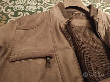 Giubbotto di pelle beige