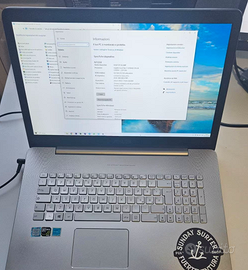 Notebook asus 17 pollici i7