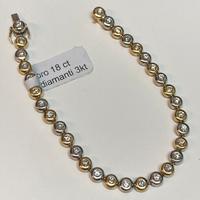 Bracciale oro giallo/bianco e diamanti