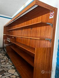 Grande scaffalatura  in legno 5mt