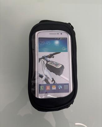 Borsa portacellulare da bicicletta di colore nero