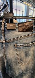 jeans svasati Dsquared2 Bob in denim chiaro, 