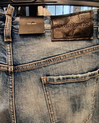 jeans svasati Dsquared2 Bob in denim chiaro, 