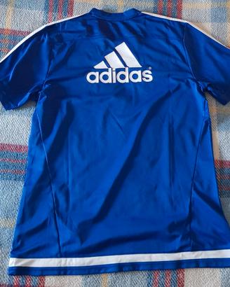 T-shirt blu con stemma Chelsea