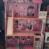 Casa barbie legno bambole