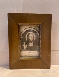 Piccola cornice antica in legno dorato