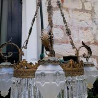 Antico lampadario a 5 luci