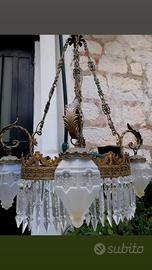 Antico lampadario a 5 luci