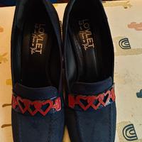 scarpe in camoscio blu