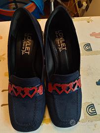 scarpe in camoscio blu