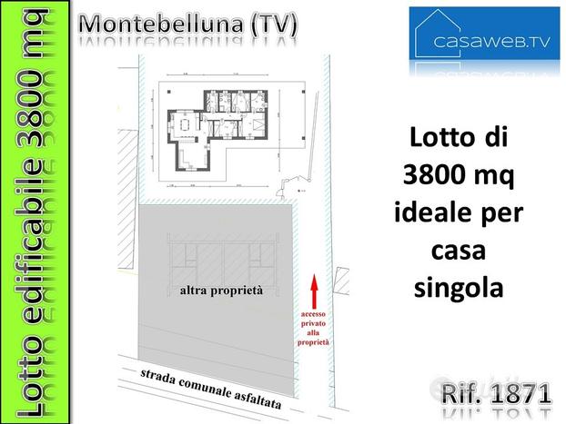 Terreno edif. 3800 mq Montebelluna (TV) Rif. 1871