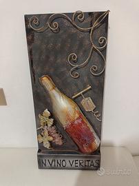 Cartello in metallo In vino  Verità 