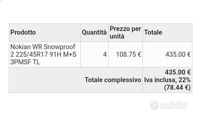 4 Nokian Snowproof 2 225/45 R17 91H MFS 3PMSF