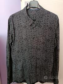 Camicia da Uomo grigia in fantasia Slime fit