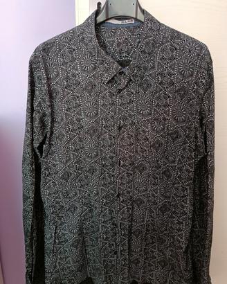 Camicia da Uomo grigia in fantasia Slime fit