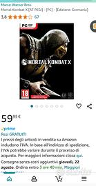 MORTAL KOMBAT X DVD per PC da collezionismo 2015 