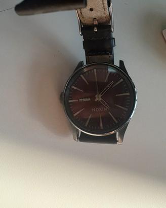 Orologio Nixon Sentry Pelle Marrone Nero