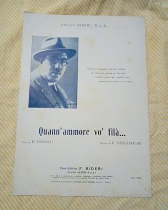Fascicolo Musicale E.Murolo con Spartito 1930