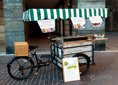 Cargo Bike con tettuccio effetto "vintage"