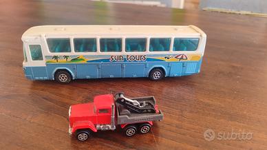 Majorette vintage camion + bus Francia