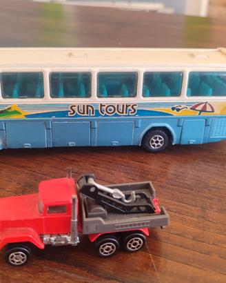 Majorette vintage camion + bus Francia