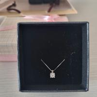 Collana punto luce oro bianco 18 Kt