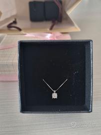 Collana punto luce oro bianco 18 Kt