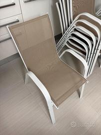 Salotto da giardino 6 posti con sedie e tavolo