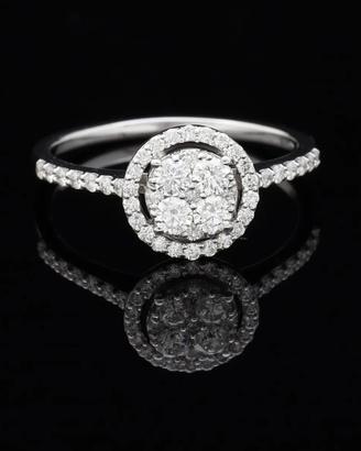 ANELLO IN ORO BIANCO 18KT  CON BRILLANTI 0.45 CT