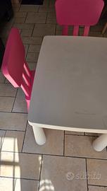 Tavolino Bambini IKEA Mammuth più sedie 