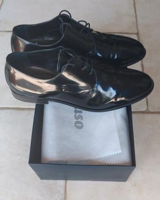 Melluso in pelle nera U0882D