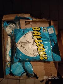 500 palloncini grande formato colore bianco