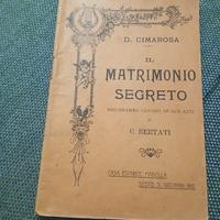 Libretto d'Opera Antico "Il Matrimonio Segreto" 
