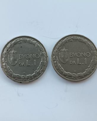 Lotto 1 Lira 1922 Vittorio Emanuele III 