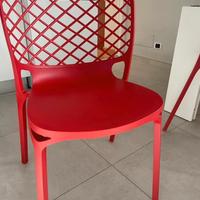 4 sedie Calligaris modello Gamera  colore rosso