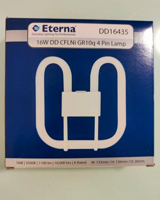 4 lampade CFL 16w 4pin 3500k 1100 lumen