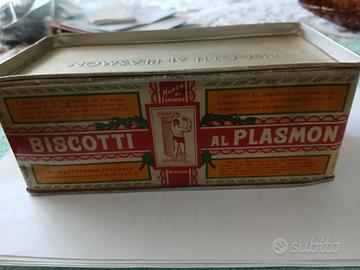 scatola pubblicitaria Plasmon biscotti 