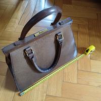 Borsa PIROVANO MI pelle Marrone tipo Birkin 1950