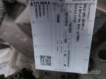 CAMBIO VW POLO 2010 CODICE MOTORE CMA