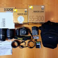 Reflex Nikon D3200 18-105 + Zoom Nikkor 55-300