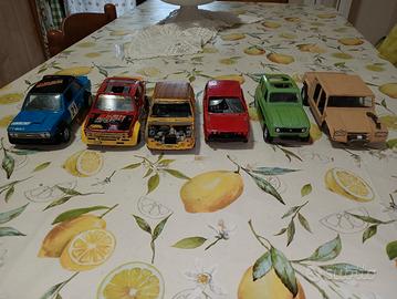 LOTTO DI 6 MODELLINI BURAGO/POLISTIL FIAT 131 