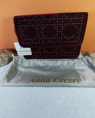 Pochette Anna Cecere in velluto e borchie