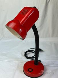 Lampada da Tavolo Vintage Veneta Lumi rosso 1970