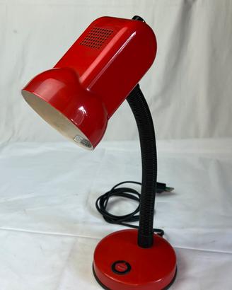 Lampada da Tavolo Vintage Veneta Lumi rosso 1970