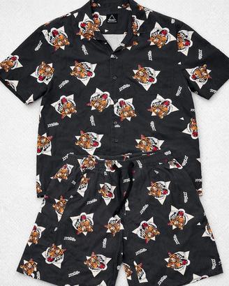 Coordinato Camicia e Pantaloncini con Tigri