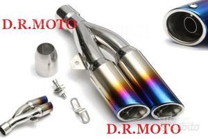 98.02 SCARICO doppia uscita tondo TITANIO 380 MM