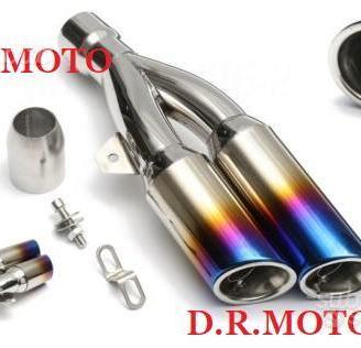 98.02 SCARICO doppia uscita tondo TITANIO 380 MM